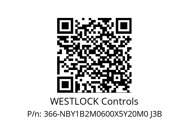   WESTLOCK Controls 366-NBY1B2M0600X5Y20M0 J3B