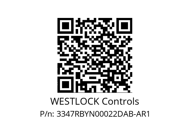   WESTLOCK Controls 3347RBYN00022DAB-AR1