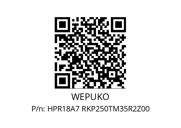   WEPUKO HPR18A7 RKP250TM35R2Z00