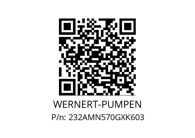   WERNERT-PUMPEN 232AMN570GXK603