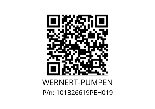   WERNERT-PUMPEN 101B26619PEH019