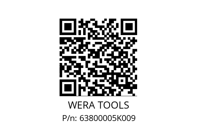   WERA TOOLS 63800005K009