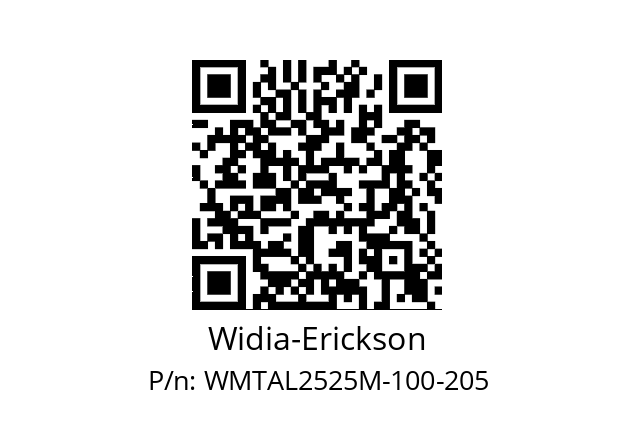   Widia-Erickson WMTAL2525M-100-205