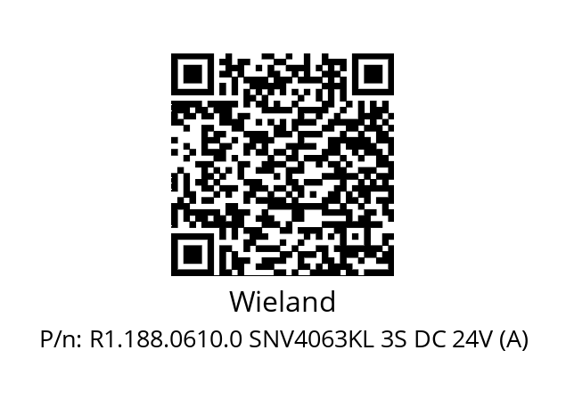   Wieland R1.188.0610.0 SNV4063KL 3S DC 24V (A)