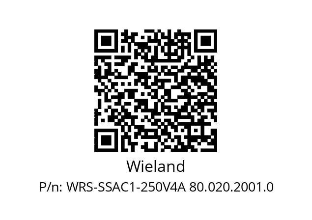   Wieland WRS-SSAC1-250V4A 80.020.2001.0