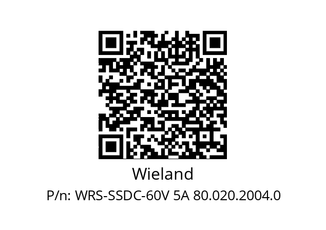   Wieland WRS-SSDC-60V 5A 80.020.2004.0