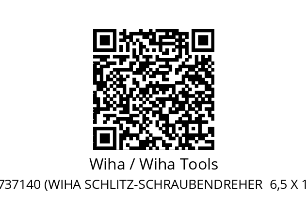   Wiha / Wiha Tools 52737140 (WIHA SCHLITZ-SCHRAUBENDREHER  6,5 X 125 MM)