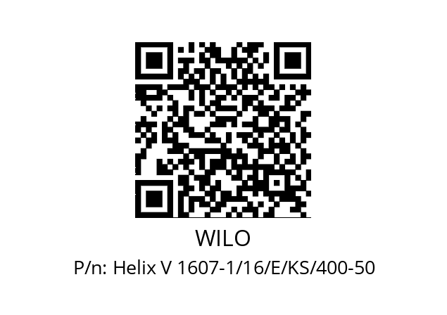   WILO Helix V 1607-1/16/E/KS/400-50