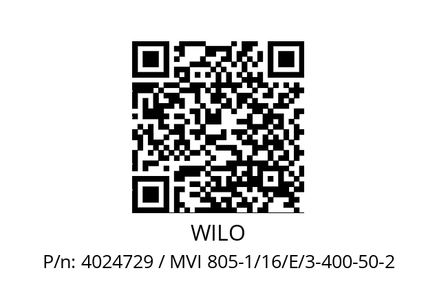   WILO 4024729 / MVI 805-1/16/E/3-400-50-2