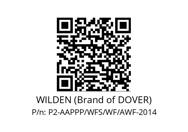   WILDEN (Brand of DOVER) P2-AAPPP/WFS/WF/AWF-2014