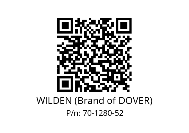   WILDEN (Brand of DOVER) 70-1280-52