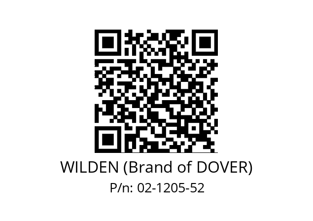   WILDEN (Brand of DOVER) 02-1205-52