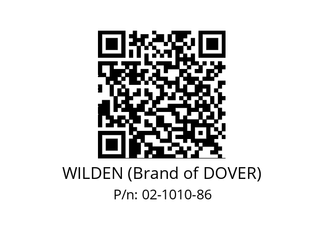   WILDEN (Brand of DOVER) 02-1010-86