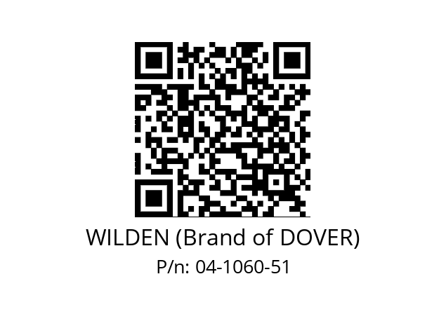   WILDEN (Brand of DOVER) 04-1060-51