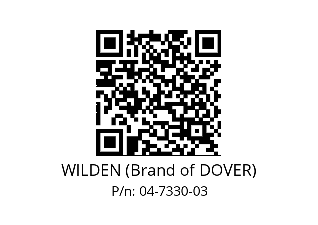   WILDEN (Brand of DOVER) 04-7330-03