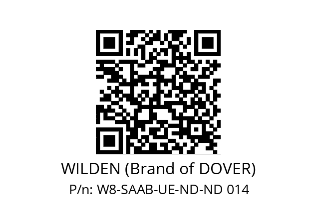   WILDEN (Brand of DOVER) W8-SAAB-UE-ND-ND 014