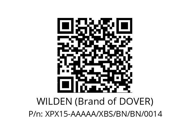   WILDEN (Brand of DOVER) XPX15-AAAAA/XBS/BN/BN/0014