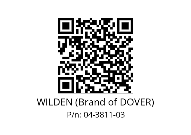   WILDEN (Brand of DOVER) 04-3811-03