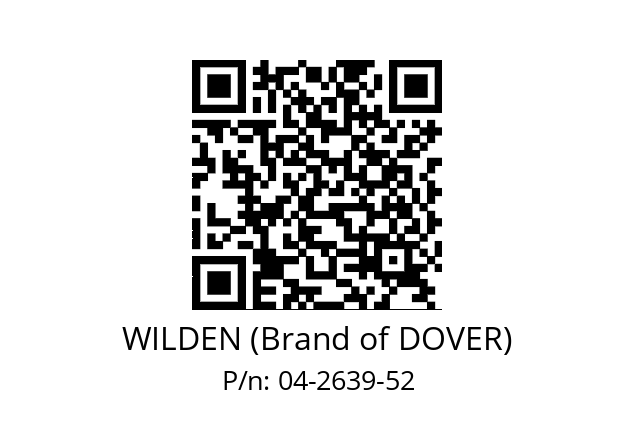   WILDEN (Brand of DOVER) 04-2639-52