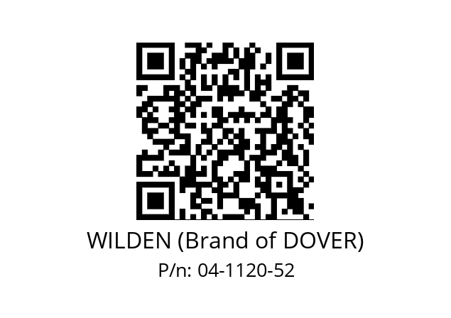   WILDEN (Brand of DOVER) 04-1120-52