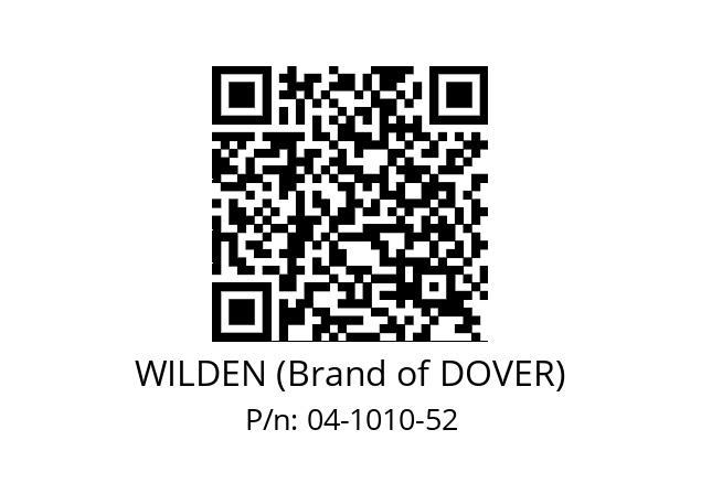   WILDEN (Brand of DOVER) 04-1010-52