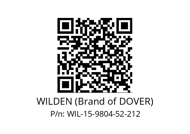   WILDEN (Brand of DOVER) WIL-15-9804-52-212