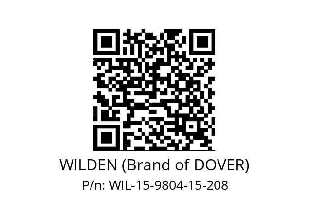   WILDEN (Brand of DOVER) WIL-15-9804-15-208