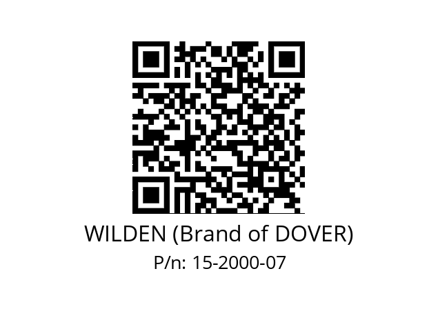   WILDEN (Brand of DOVER) 15-2000-07