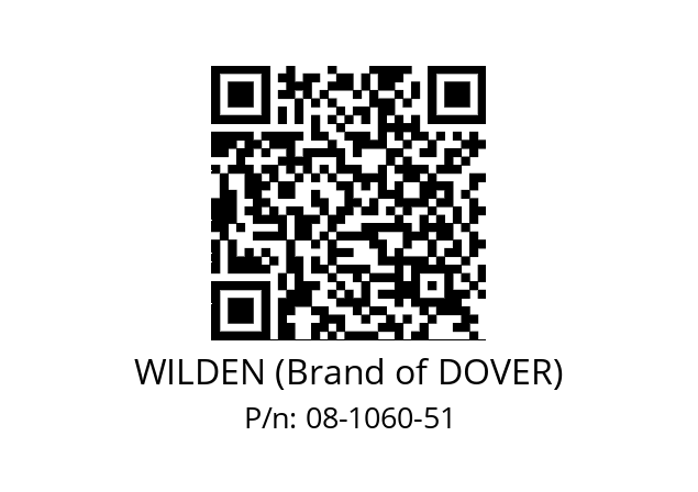   WILDEN (Brand of DOVER) 08-1060-51