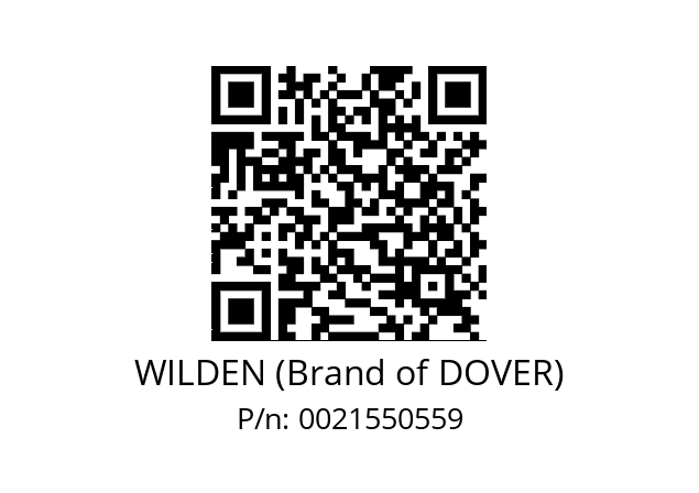   WILDEN (Brand of DOVER) 0021550559