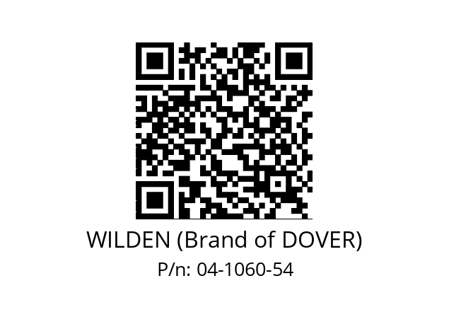   WILDEN (Brand of DOVER) 04-1060-54