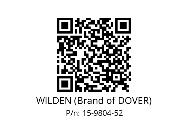   WILDEN (Brand of DOVER) 15-9804-52