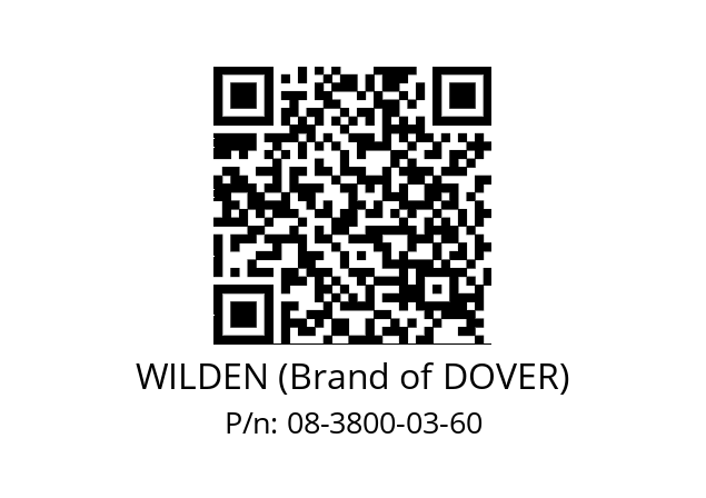   WILDEN (Brand of DOVER) 08-3800-03-60