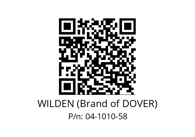   WILDEN (Brand of DOVER) 04-1010-58