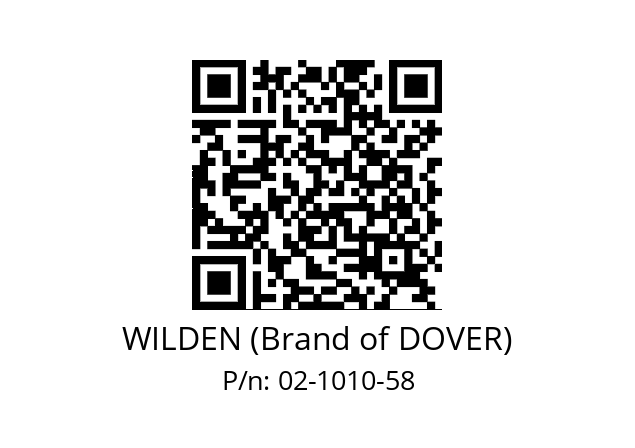   WILDEN (Brand of DOVER) 02-1010-58