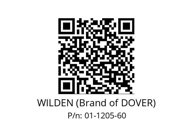   WILDEN (Brand of DOVER) 01-1205-60