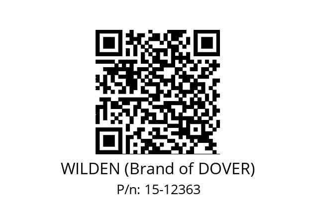   WILDEN (Brand of DOVER) 15-12363