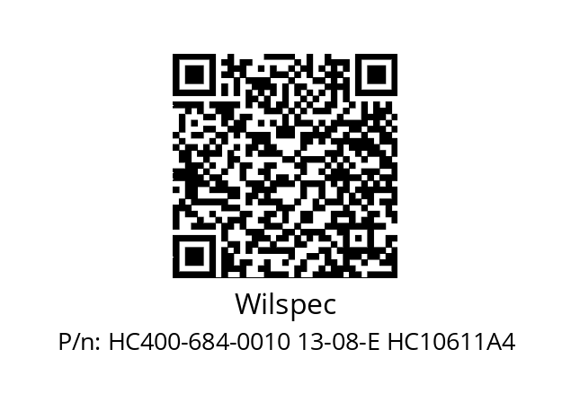   Wilspec HC400-684-0010 13-08-E HC10611A4