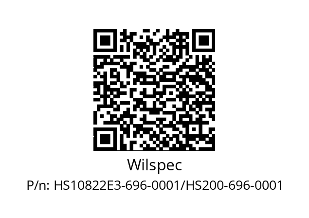   Wilspec HS10822E3-696-0001/HS200-696-0001