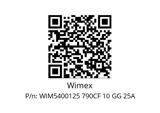   Wimex WIM5400125 790CF 10 GG 25A