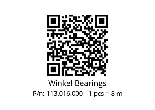   Winkel Bearings 113.016.000 - 1 pcs = 8 m