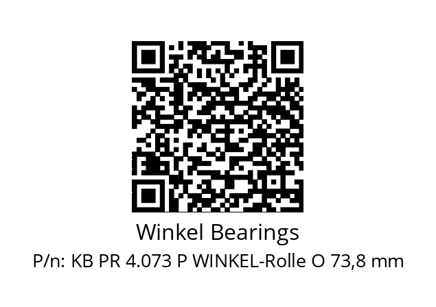   Winkel Bearings KB PR 4.073 P WINKEL-Rolle O 73,8 mm