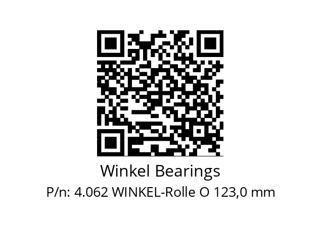   Winkel Bearings 4.062 WINKEL-Rolle O 123,0 mm