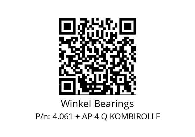   Winkel Bearings 4.061 + AP 4 Q KOMBIROLLE