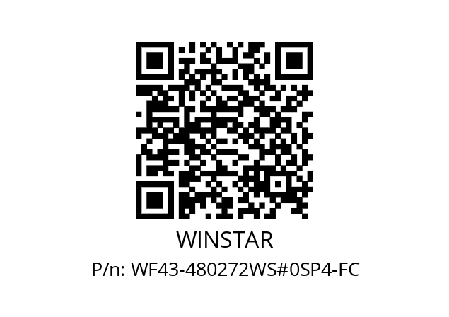   WINSTAR WF43-480272WS#0SP4-FC