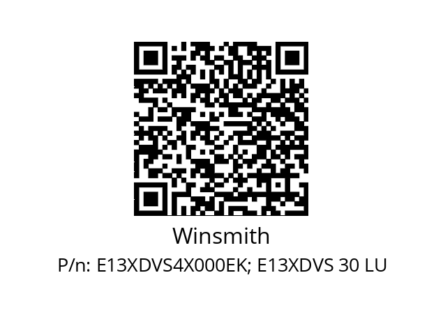   Winsmith E13XDVS4X000EK; E13XDVS 30 LU