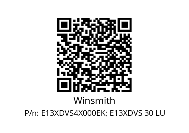   Winsmith E13XDVS4X000EK; E13XDVS 30 LU