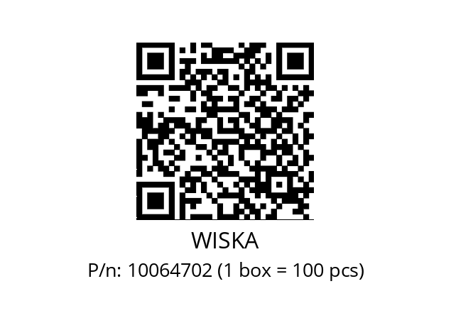   WISKA 10064702 (1 box = 100 pcs)