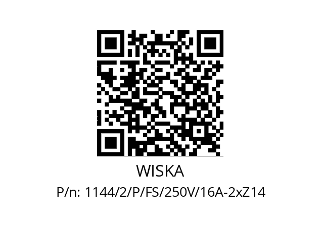   WISKA 1144/2/P/FS/250V/16A-2xZ14