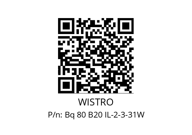   WISTRO Bq 80 B20 IL-2-3-31W